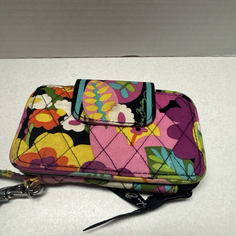 Vera Bradley Wristlet Wallet Va Va Bloom Floral Quilted ID Cards Coins Organizer